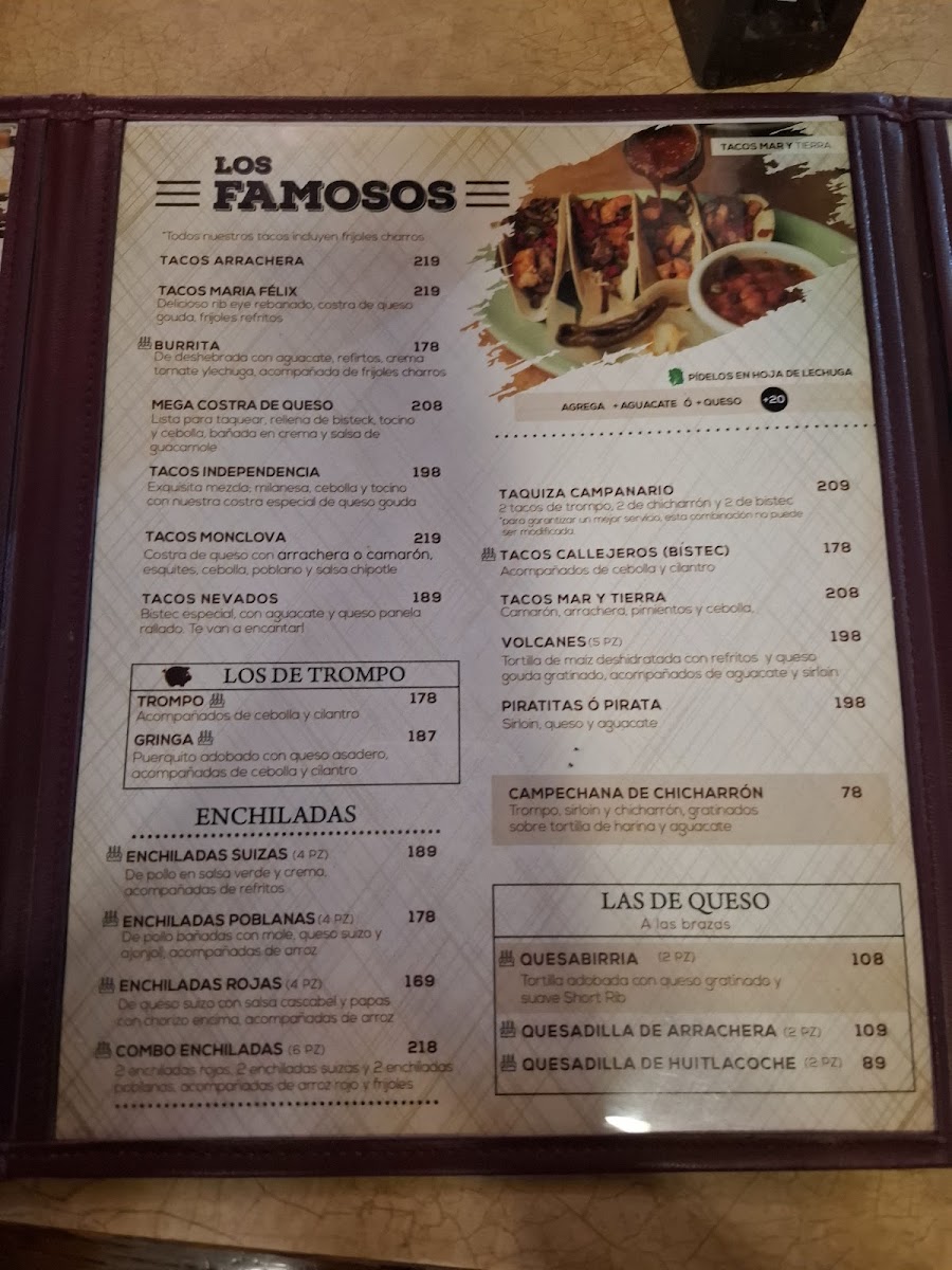 Hacienda Campanario Menu - Image 1